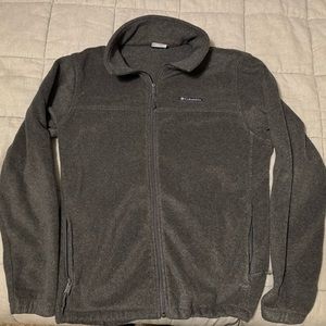 Columbia Grey Men Large Fleece Jacket